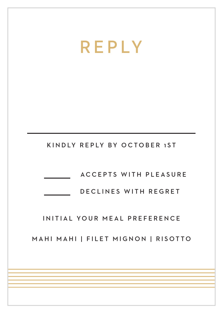 Deco Type Foil Response Cards