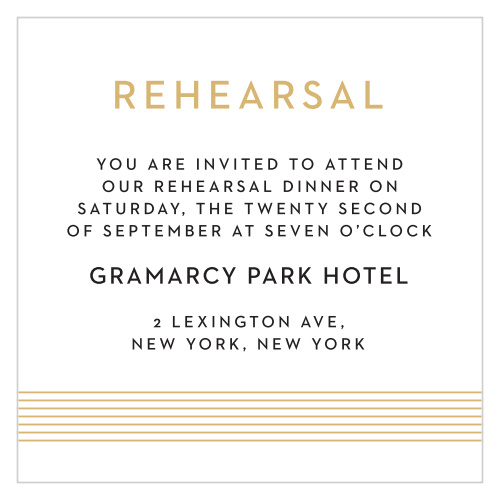 Deco Type Foil Rehearsal Cards