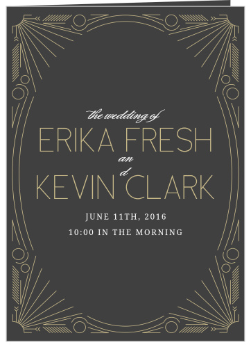 Framed Art Deco Foil Wedding Programs