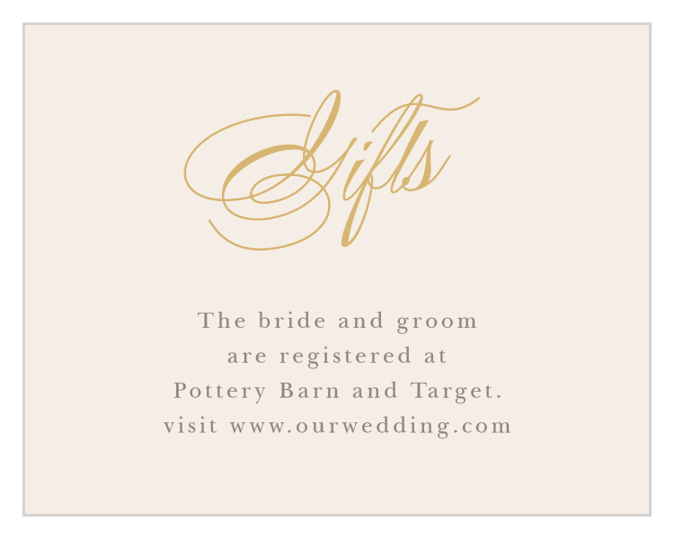 Ribbon & Scrolls Registry Cards