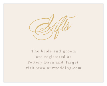 Ribbon & Scrolls Registry Cards