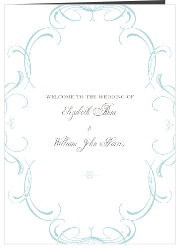 Flourish Charm Foil Wedding Programs