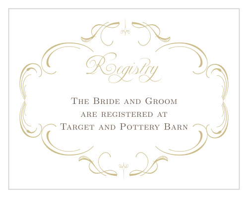 Flourish Charm Foil Registry Cards