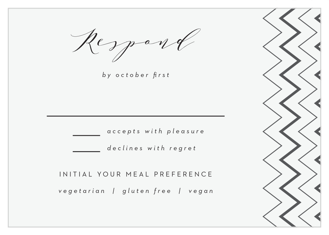 Chevron Ornamental Frame Response Cards