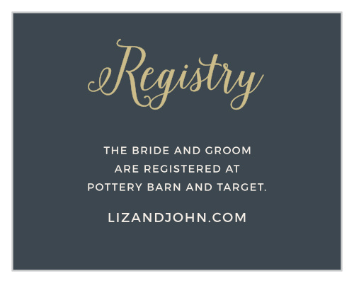 Illustrated Corner Wreath Foil Registry Cards