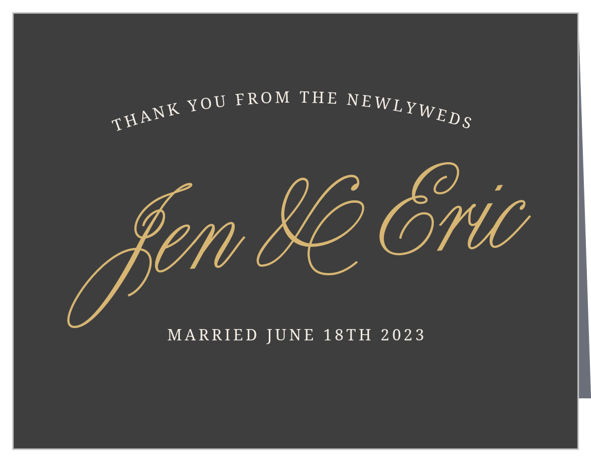 Modern Forever Foil Wedding Thank You Cards