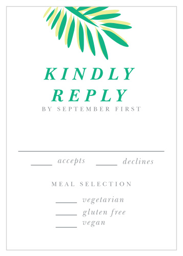 Tropical Dream Response Cards