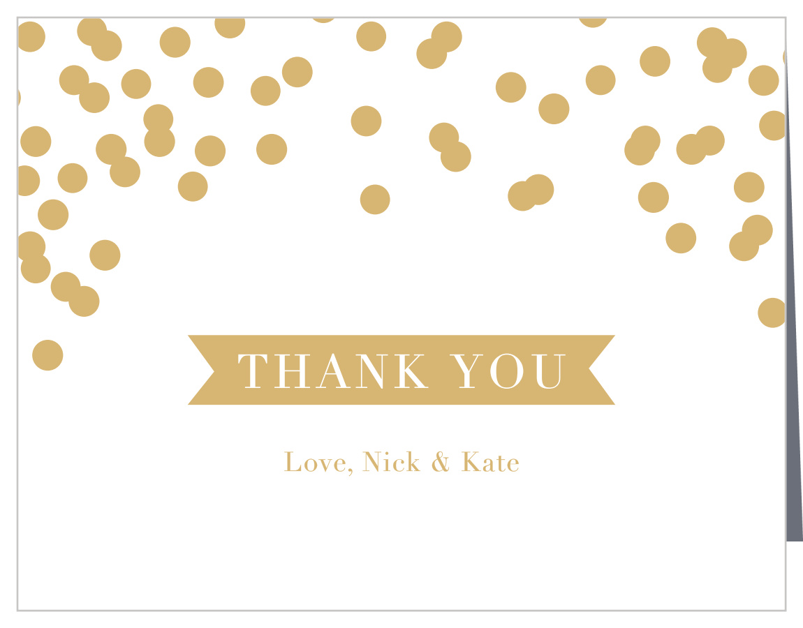 Glamorous Standard Foil Wedding Thank You Cards