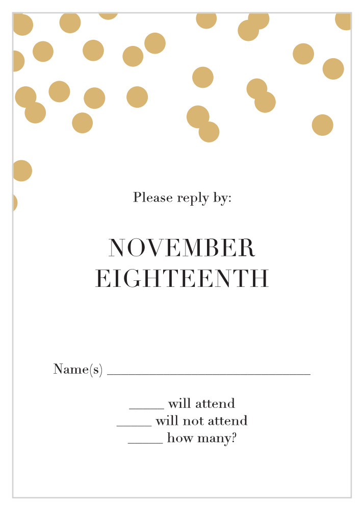 Glamorous Standard Foil Response Cards