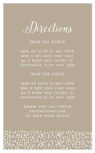 Confetti Dots Foil Direction Cards