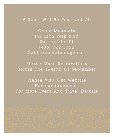 Confetti Dots Foil Accommodation Cards 