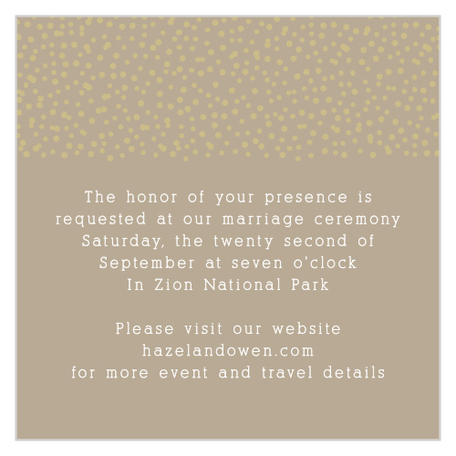 Confetti Dots Foil Ceremony Cards