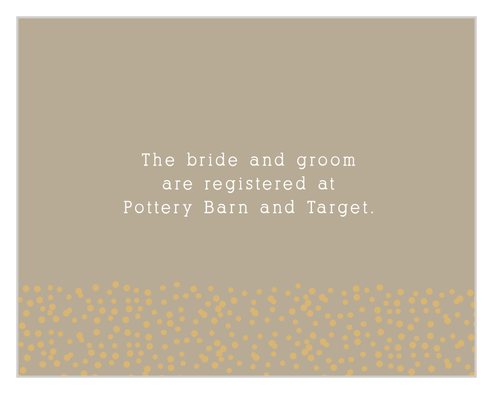 Confetti Dots Foil Registry Cards