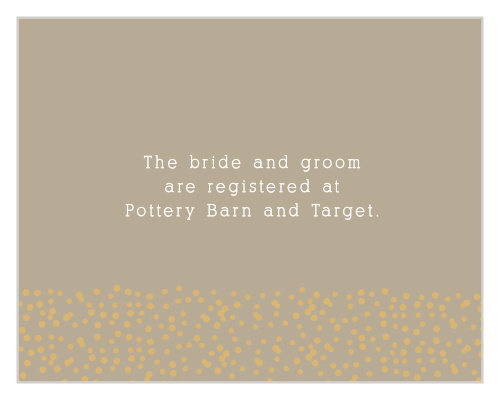 Confetti Dots Foil Registry Cards