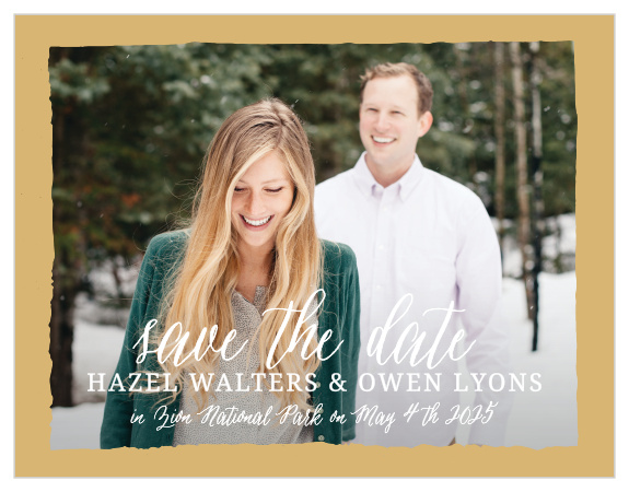 The Painted Border Save The Date Magnets features a beautiful border, providing the perfect home for your cutest pic, and all your important info.