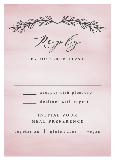 Watercolor Initials Response Cards