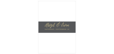 Painted Border Foil Wedding Belly Bands