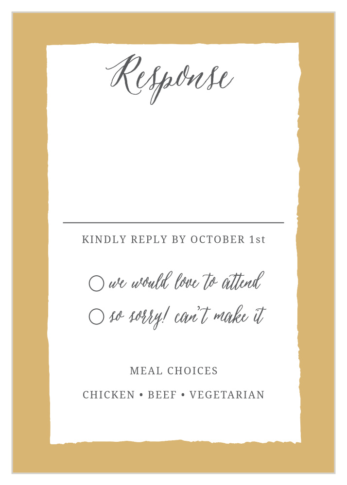 Painted Border Foil Response Cards