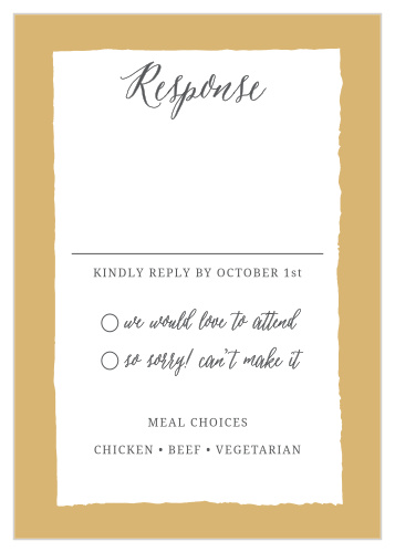 Painted Border Foil Response Cards