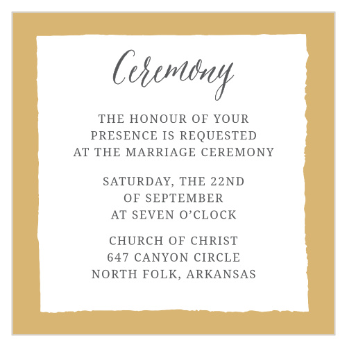 Painted Border Foil Ceremony Cards