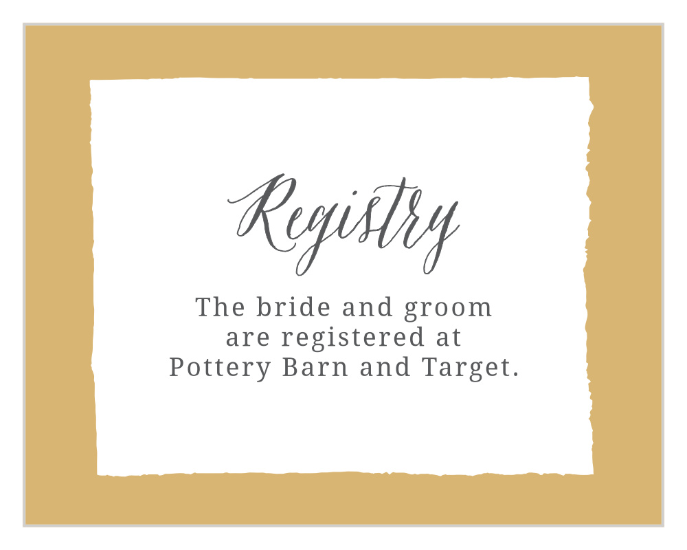 Painted Border Foil Registry Cards