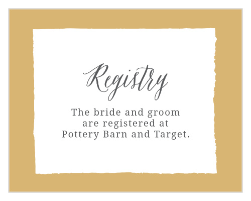 Painted Border Foil Registry Cards