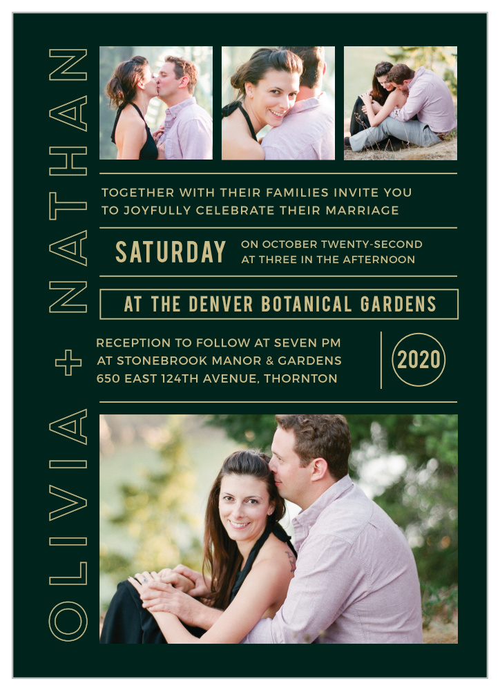Photo Romance Foil Wedding Invitations