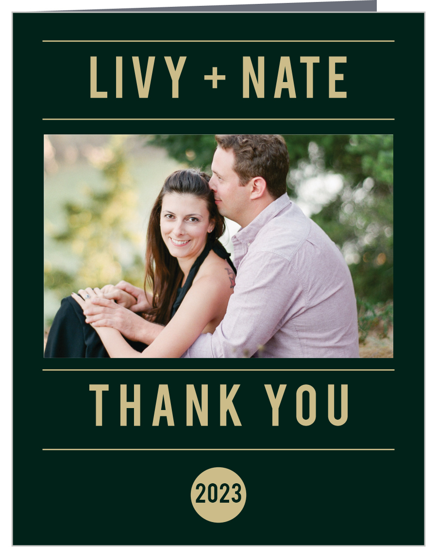 Photo Romance Foil Wedding Thank You Cards