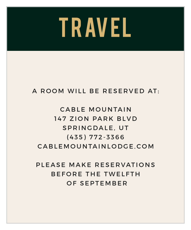 Photo Romance Foil Accommodation Cards 