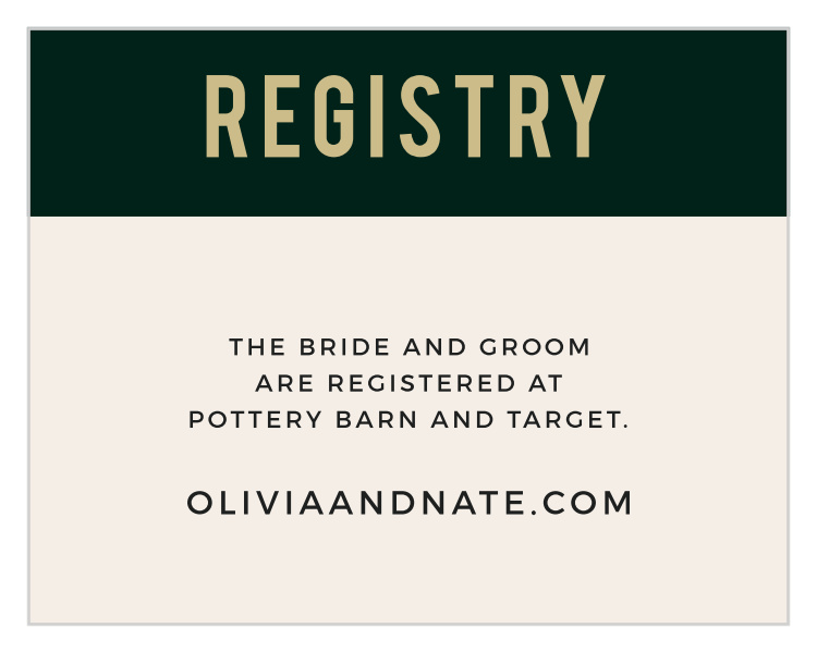 Photo Romance Foil Registry Cards