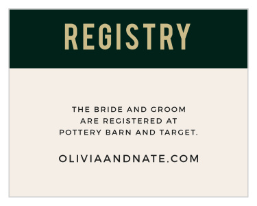 Photo Romance Foil Registry Cards
