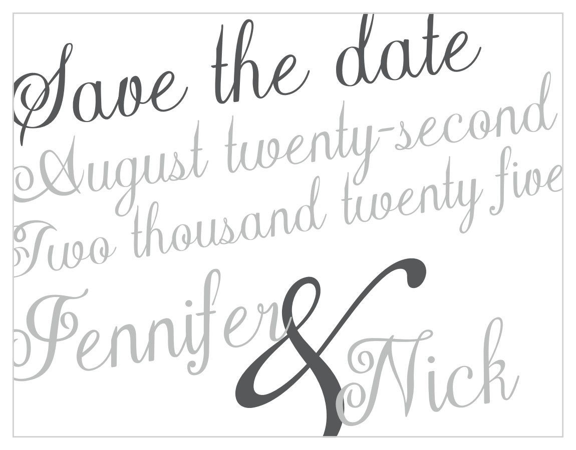 Plain Elegance Foil Save the Date Cards