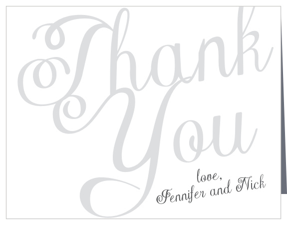 Plain Elegance Foil Wedding Thank You Cards
