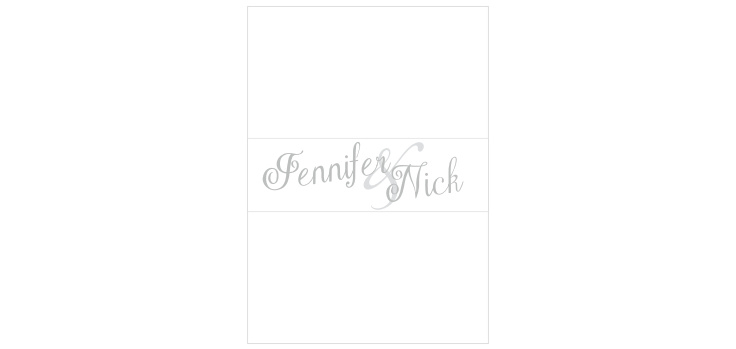 Plain Elegance Foil Wedding Belly Bands