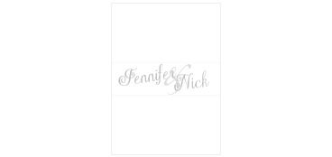 Plain Elegance Foil Wedding Belly Bands