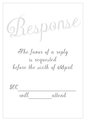 Plain Elegance Foil Response Cards