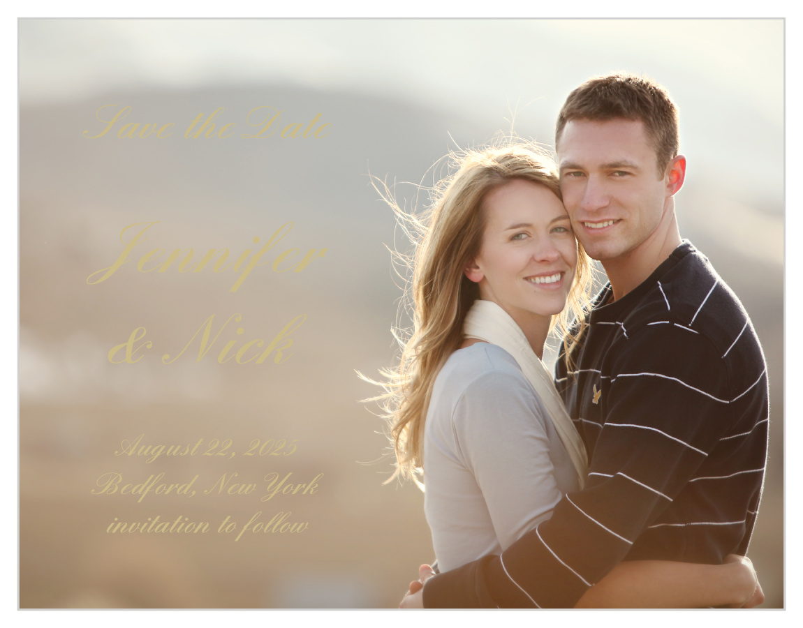 Simple Luxury Foil Save the Date Magnets