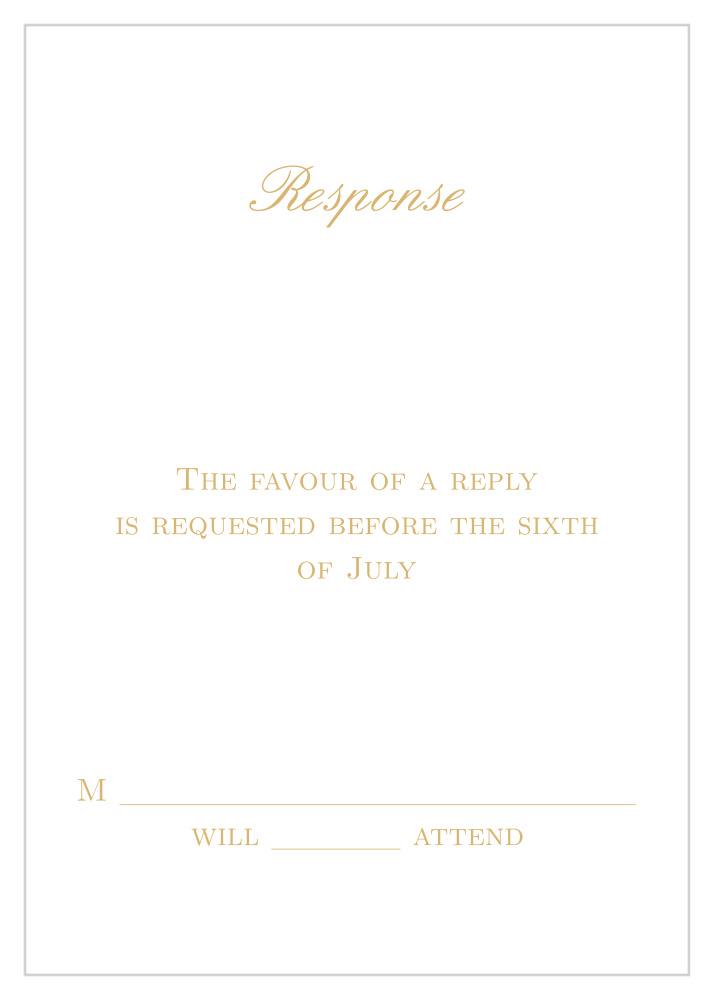 Simple Luxury Foil Response Cards