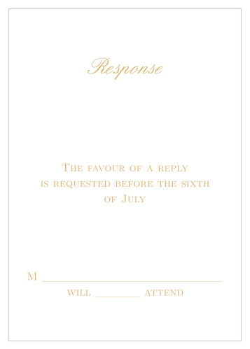 Simple Luxury Foil Response Cards