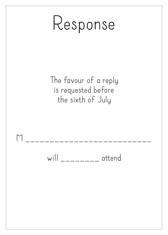 Sweet Affection Response Cards