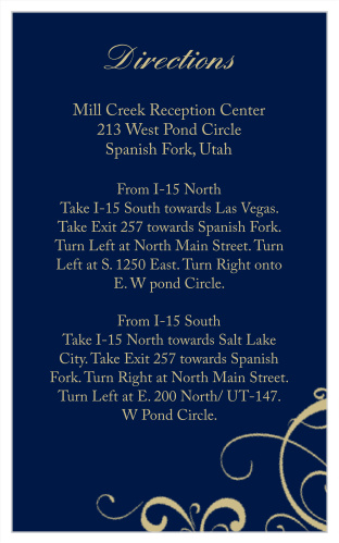 Simple Swirls Foil Direction Cards