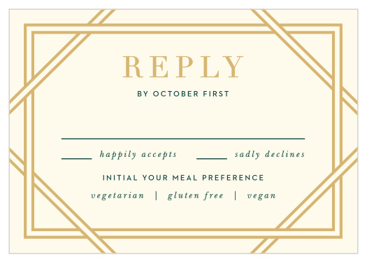 Elegant Overlap Response Cards