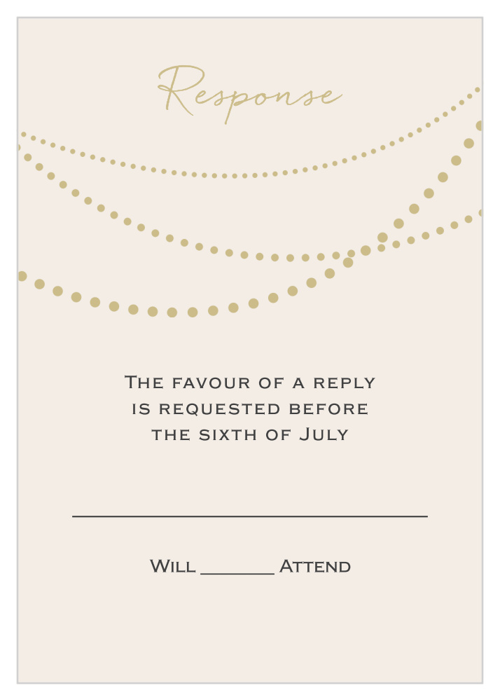 String Lights Foil Response Cards