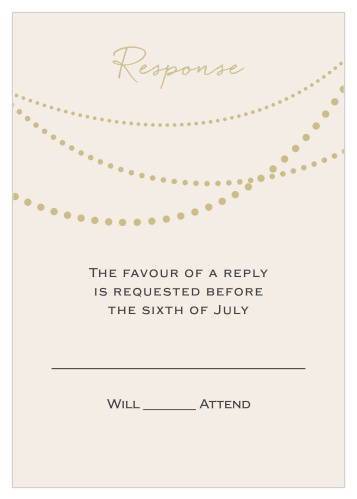 String Lights Foil Response Cards