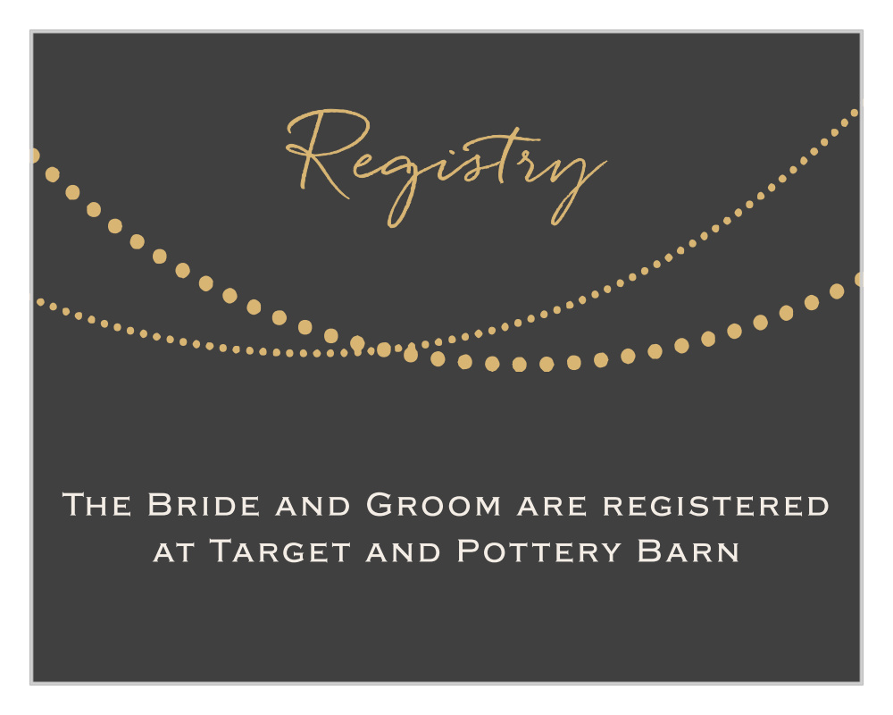 String Lights Foil Registry Cards