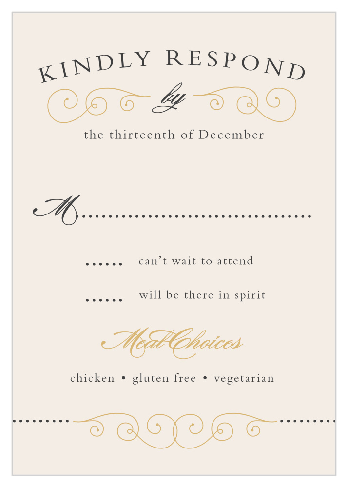 Swirl Frame Foil Response Cards