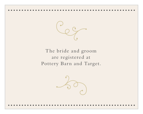 Swirl Frame Foil Registry Cards