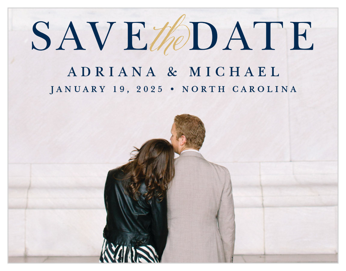 Royal Scrolls Foil Save the Date Cards