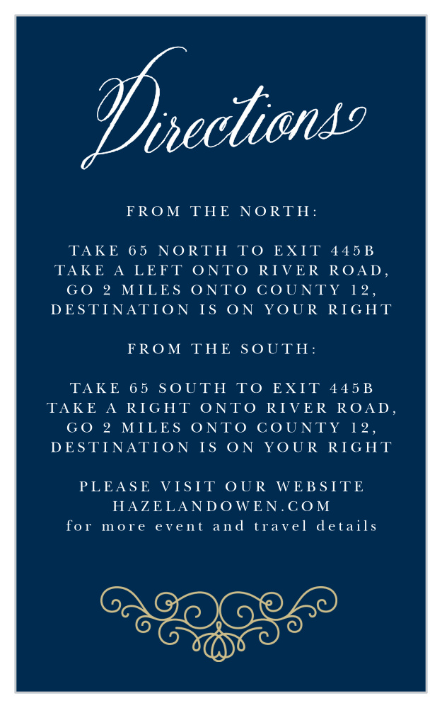 Royal Scrolls Foil Direction Cards