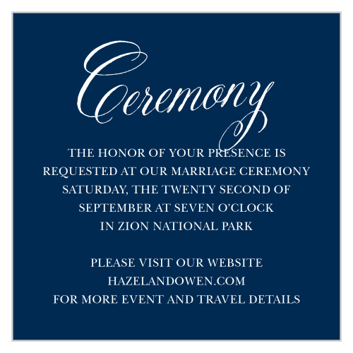Royal Scrolls Foil Ceremony Cards